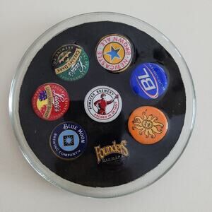 Bottle Cap Resin Beer 5" Coaster for Dudes & Dudettes That Like Their Brew